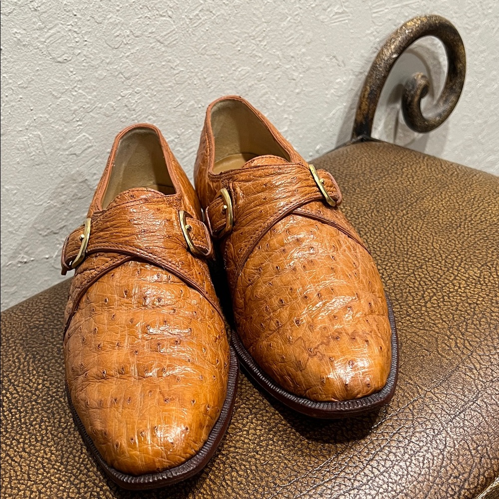 Vintage David Eden exotic Honey rich colored rarely available Leather Loafers!